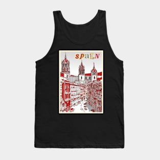 Spain vintage travel tourism 3 Tank Top